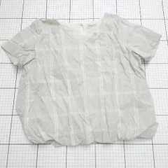 ◇ ⊂ SM2 サマンサ モスモス カジュアル女子 半袖 Vカットブラウスシャツ サイズF グレー系 レディース E  【1508200027425】