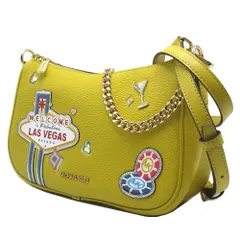 【新品】マイケルコース 35F5G1QC6V HONEY (ハニー) バッグ ショルダーバッグ MICHAEL KORS CARMELA メタルロゴ パッチ ミディアム チェーン ポシェット クロスボディ 2WAY 斜め掛け アウトレット レディース