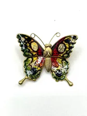 ブローチ ゴールド 蝶モチーフ バタフライ 動物 レディースアクセサリー W4.2 H3.5