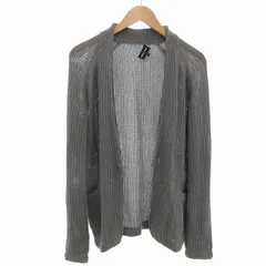 ジョルジオアルマーニ GIORGIO ARMANI ニットカーディガン ノーカラー メッシュ ロング 46 グレー /FF IBO70のサムネイル