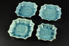 希少】辻陶器研究所 辻輝子 作 銘々皿 小皿 6枚セット 共箱付き 陶芸