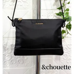 美品■サコッシュ／ショルダーバッグ■&chouette アンドシュエット■軽量■ブラック