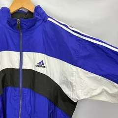 90年代 Adidas ナイロン フーディ ジャケット　パフォーマンスロゴ 万国旗タグ　サイズM　06111808 01