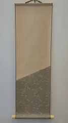 寸小庵　小色紙掛け軸　グリーングレー色3枚掛け用