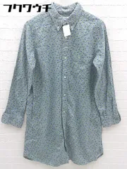 ◇ ◎ BEAMS BOY ビームスボーイ 総柄 BD ボタンダウン シャツ ミニ ワンピース ブルー系 レディース 【中古】 【1101250013754】のサムネイル