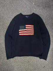ポロ Ralph Lauren(ラルフローレン) 星条旗 ローリング ニット セーター