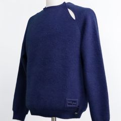 FENDI ニット セーター 50 L ネイビー カシミヤ FFバゲット FZX110 AM63 メンズ 【NT155】