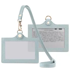 【在庫処分】両面 名札入れ クリア 社員証 ネックストラップ付 カードケース 首掛け ネームホルダー メンズ パスケース レディース 定期入れ プレゼント 横型 通勤 IDカードホルダー 通学 Chillchi ギフト包装