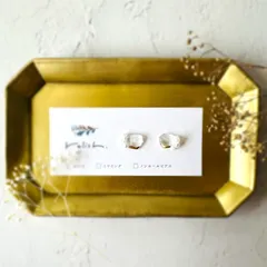 フォーマルにも◎ 水晶 金継ぎ ライン 華やか パール ピアス イヤリング ノンホールピアス 天然石 小ぶり 小さい シンプル