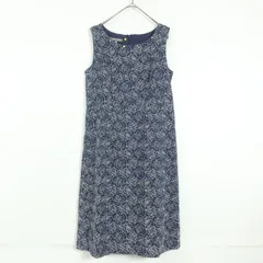 ローラアシュレイ★ワンピース サイズ11 紺系 ローズ柄刺繍♪ z13850