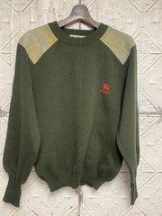 e-82 BURBERRY バーバリー セーター ヴィンテージ 英国製 グリーン系