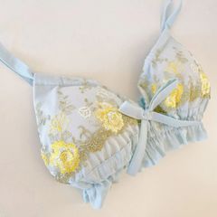 アリス*国産綿生地＆高級レース仕立*ブラジャー*リラックスブラ*ストレスフリー*ハンドメイド*プレゼント