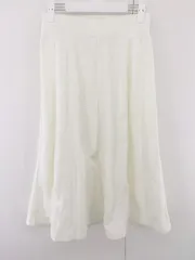 ◇ GARAGE OF GOOD CLOTHING パイル地 ウエストゴム ロング フレア スカート サイズM アイボリー系 レディース P  【1304250005266】