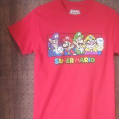 SUPER MARIO スーパーマリオ　４キャラクタープリントTシャツ　サイズＳ