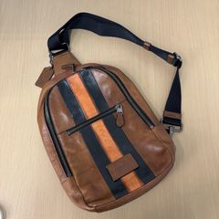COACH ボディバッグ ブラウン・レッド - メルカリ