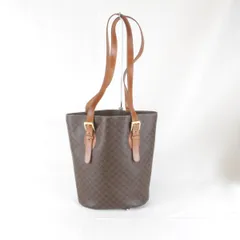 良品『USED』 セリーヌ マカダム柄 トートバッグ PVC ブラウン