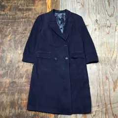 Baron of Piccadilly バロンオブピカデリー カシミヤ100% ロングコート チェスター ネイビー 80s 90s 古着 VINTAGE メンズ レディース MM138