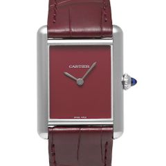 未使用品 Cartier タンクマスト LM Ref.WSTA0054 バーガンディー メンズ 腕時計