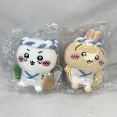【中古】現状品)ちいかわ寿司お座りミニぬいぐるみｾｯﾄ(ちいかわ・うさぎ)[91]