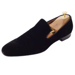 美品 クリスチャンルブタン Christian Louboutin ローファー スリッポン ベロア ラメ シューズ 靴 メンズ イタリア製 43 1/2(28.5cm相当) ブラックのサムネイル
