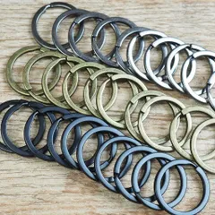 【10個セット】キーリング 25mm 平二重リング 丸リング  ハンドメイド/アクセサリー部品 srk35-10【makuzo shop】