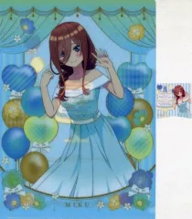 【中古】クリアファイル 中野三玖/アップ A4クリアファイル＆ステッカーセット 「DMMくじ 映画 五等分の花嫁～アニメ放送から5周年記念パーティー～」 D-3賞