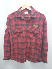 ◇ ⊇ RodeoCrowns ロデオ クラウンズ チェック 長袖 シャツ サイズM レッド系 レディース E  【1507100006011】