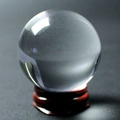 重量1.2kg ガラス玉 オブジェ 台座付き 直径10cm 置物 - メルカリ