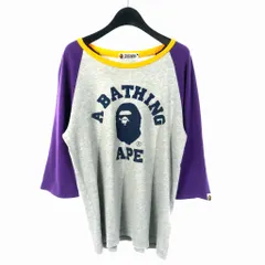 アベイシングエイプ A BATHING APE Tシャツ カットソー ラグラン 七分袖 カレッジロゴ アーチロゴ M マルチカラーのサムネイル