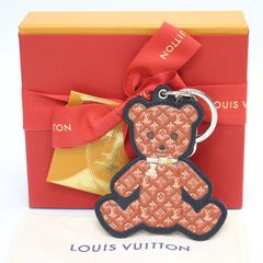 IS441)【未使用品】LOUIS VUITTON ルイヴィトン バッグチャーム キーリング モノグラム カーフ ポルトクレ テディベア ブラウン M00342
