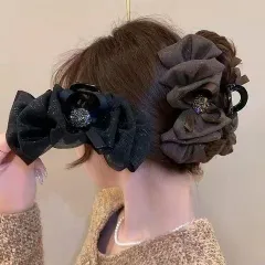 2個セット バンスクリップ ヘアクリップ バナナクリップ ヘアピン パールヘアピン ヘアバレッタ 髪留め クリップ 髪飾り 大きめヘアピン ヘアアレンジアクセント 韓国風 シンプル おしゃれ 贈り物 レディース用
