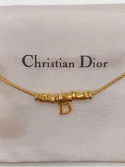 【美品】クリスチャンディオール 　Dロゴ　 ゴールド　ネックレス　希少