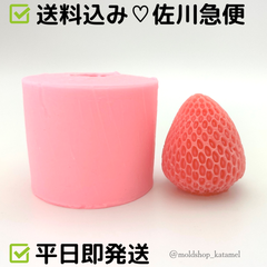 イチゴ 大 苺　いちご　シリコンモールド シリコン型D20