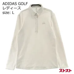 ADIDAS GOLF アディダスゴルフ 長袖 ポロシャツ ボタンダウン 総柄 ベージュ系 L [240001915267]#