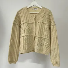 SIMPLE LIFE wool 100 % knit cardigan