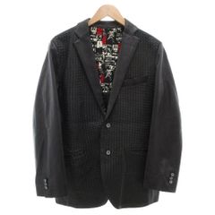 バラシ ミラノ barassi MILANO テーラードジャケット 総裏地 シングル レザー 48 黒 ブラック 秋冬 /AE ■GY18