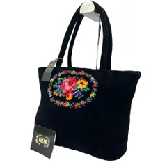 未使用級 958 フェイラー ミニトートバッグ 花柄 ブラック