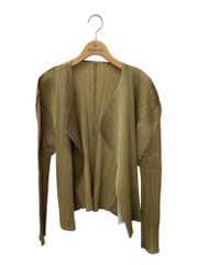 プリーツプリーズイッセイミヤケ PP61-JD323 カーディガン 3 カーキグリーン IT36BSUPFMOC