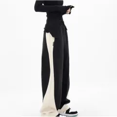 ☆ ブラック×ベージュライン ☆ Mサイズ ☆ ジャージパンツ フィットネスウェア レディース おしゃれ ジャージパンツ レディース パンツ ズンバウェア ズンバ ジャージ カーブパンツ フィットネスウェア ルームウェア ルームウエア バナナパンツ