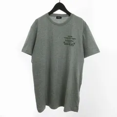 ディーゼル DIESEL Tシャツ カットソー 半袖 コットン クルーネック プリント グレー XL ■SM1