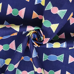 カットクロス 生地 キッピス チョコレート包み Konvehti ネイビー 生地幅×50cm オックス kippis 北欧