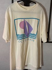 90s　Lee 　グラフィック　ヨット　海　デザイン　イラスト　アート　ジーンズ　ヴィンテージ　Tシャツ