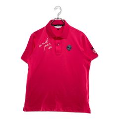 coco 中古 アンパスィ and per se メンズ 半袖ポロシャツ L ピンク 春夏 刺しゅう 中古 メンズ アンパスィ and per se 半袖ポロシャツ L ピンク 春