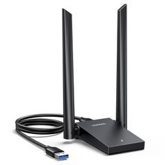新品 UGREEN WiFi 無線LAN 子機 WiFiアダプター USB 3.0 AX1800規格 WiFi6 IEEE 802.11ax対応 1800Mbps 5G+2.4G 5dBi 超高速通信 デュアルバンド ハイパワーアンテナ搭載 Windows 1