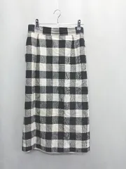 ◇ ⊇ Spick & Span スピック＆スパン 総柄 膝下丈 タイト スカート サイズ38 ブラック系 レディース E  【1503060008294】