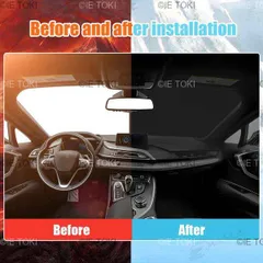 車のフロントガラスサンシェード サンシェード 保護 車のアクセサリー ププジョー3008 2017-2019 2020 2021 2022