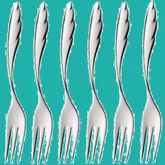 【在庫処分】14cm ケーキフォーク 6本セット ボヌール 18-8ステンレス 高桑金属