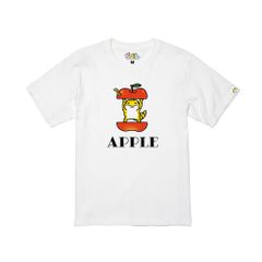 ぴり×りんご（えいご）半袖Ｔシャツ（白）