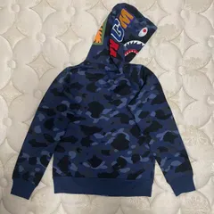 袋ありますbape シャーク パーカー ブルー 水色