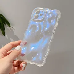 【人気商品】UEEBAI iPhone 11 6.1 inch 用 ケース ウェーブデザイン スマホカバー 可愛い おしゃれケース カラフルケース TPUカバー カーリーウェーブケース 軽量 薄型 グリッター 光沢カバー 耐衝撃iphoneケース 人気ipho